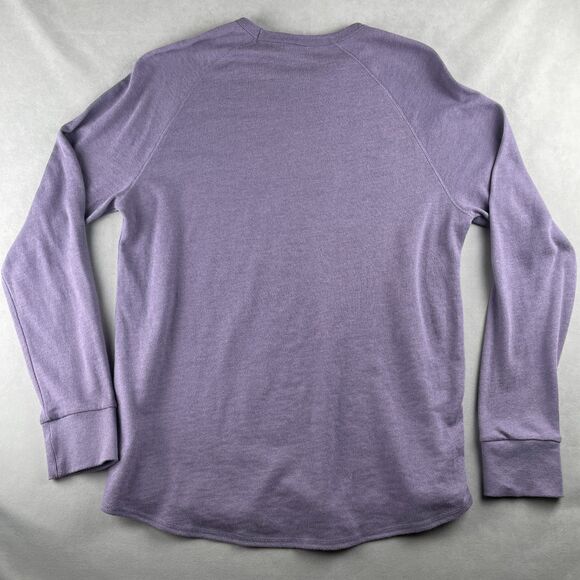 Alternative Shirt Mens XL Purple Heather Raglan Long Sleeve Crewneck Bright Soft - Picture 2 of 7